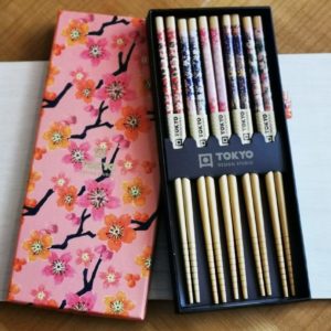 Coffret 5 paires de baguettes roses - Tokyo Design chez Tilvist Mulhouse