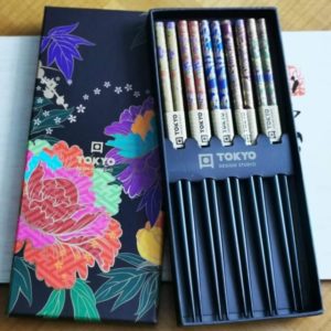 Coffret 5 paires de baguettes fleurs/couleurs - Tokyo Design chez Tilvist Mulhouse