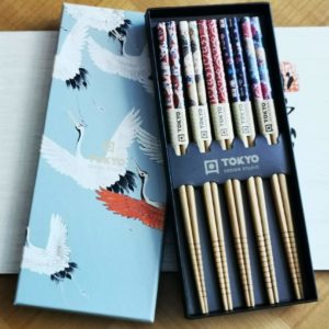 Coffret 5 paires de baguettes oiseaux/envol - Tokyo Design chez Tilvist Mulhouse