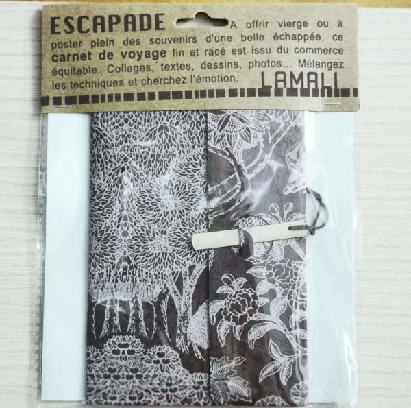 Carnet de voyage “Escapade” Bambou 32 pages - Fait Main - Equitable - LAMALI chez Tilvist Mulhouse