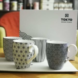 Coffret 4 mugs Nippon 380ml - Tokyo Design chez Tilvist Mulhouse