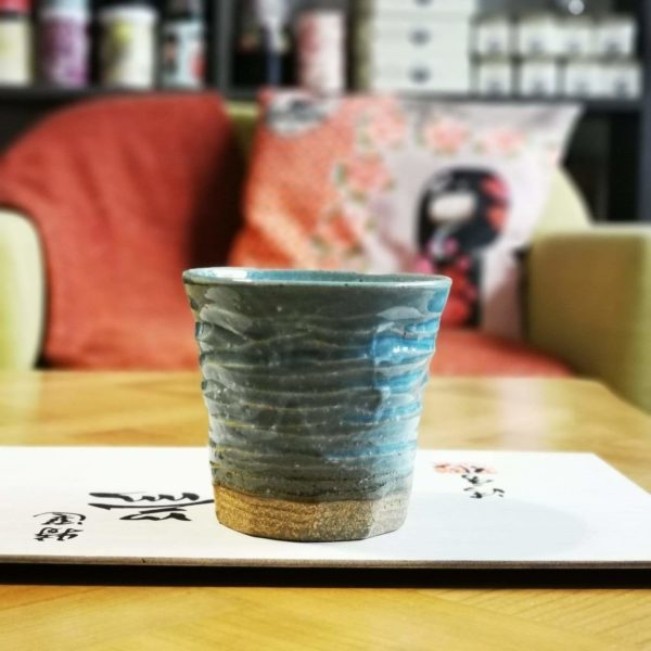 Tasse Seiyu Roku bleue turquoise 290ml - Japon - Shirotsuki chez Tilvist Mulhouse