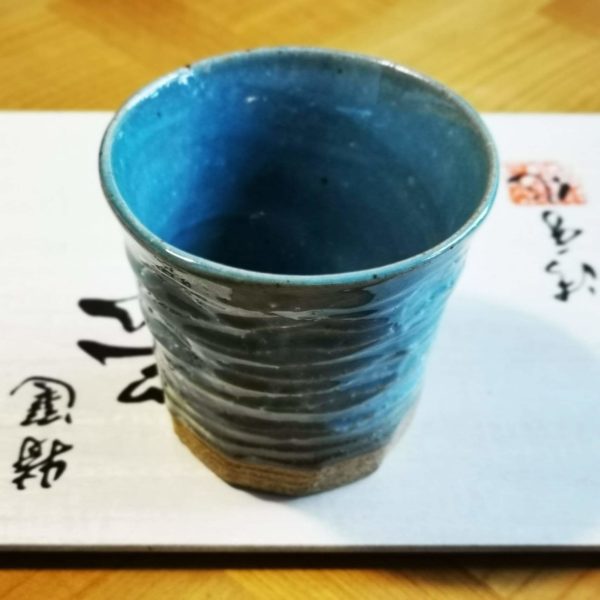 Tasse Seiyu Roku bleue turquoise 290ml - Japon - Shirotsuki chez Tilvist Mulhouse