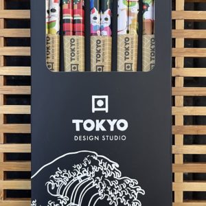Baguettes kawaï - coffret de 5 paires en bambou décoré