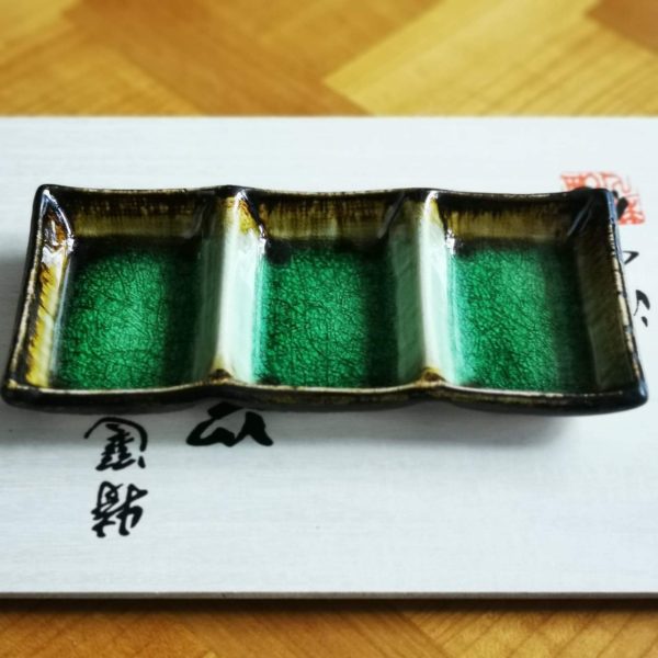 Plat trio sauce Glassy green - Tokyo Design chez Tilvist Mulhouse