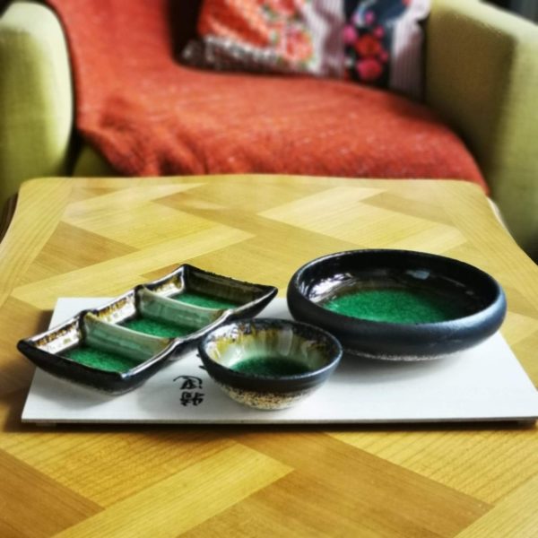 Plat trio sauce Glassy green - Tokyo Design chez Tilvist Mulhouse