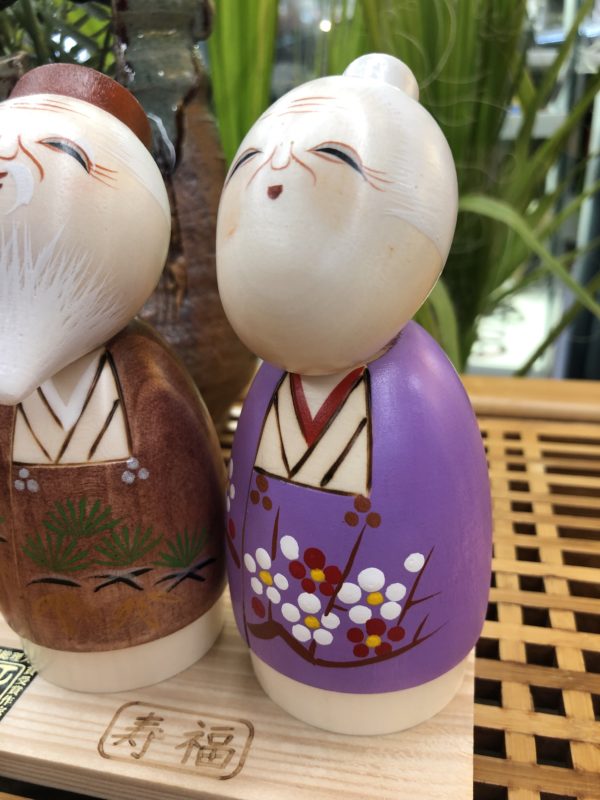 Kokeshi Jufuku - Couple de personnes agées traditionnelles - Japon - Japan decoration - Gift - Décoration - Tilvist home & design Mulhouse