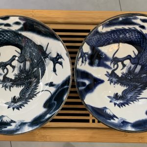 Assiette Dragon 1600ml porcelaine Japon