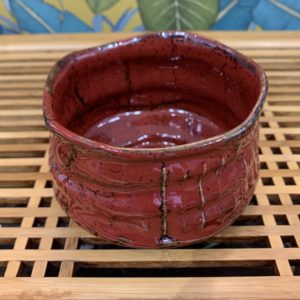 Bol matcha céramique ligne rouge - Fabriqué au Japon