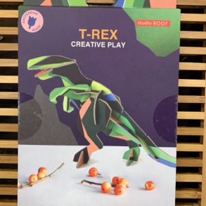T-Rex Studio Roof - Jeu créatif - Décoration à poser - A monter soi-même - 13x22x7 cm