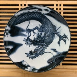 Bol dragon noir - Japonism Tendon - 1000 ml - Tokyo design - porcelaine - 18x9 cm