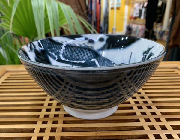 Bol dragon noir - Japonism Tendon - 1000 ml - Tokyo design - porcelaine - 18x9 cm