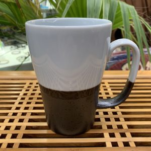 Grand mug 375ml - céramique - Fabrication japonaise - Blanc et Noir