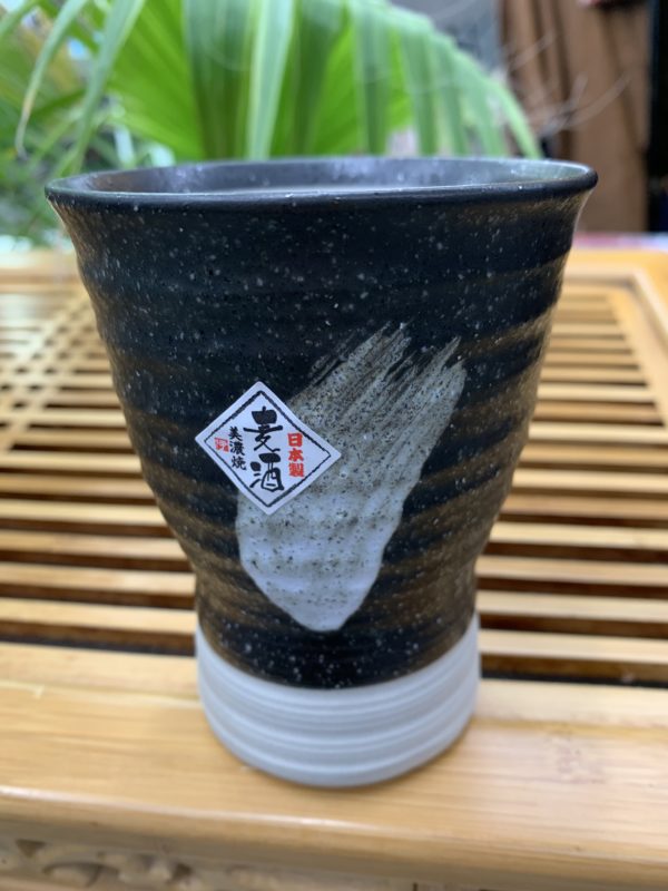 Lot de deux tasses type mazagran - Porcelaine de Mino - Japon - 11x8,5 cm