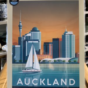 Affiche Auckland New-Zélande 30x40 cm Papier couché Demi-mat 250g Travel Posters