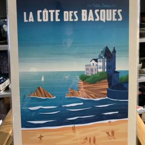 Affiche La Côte Basques 30x40 cm Papier couché Demi-mat 250g Travel Posters