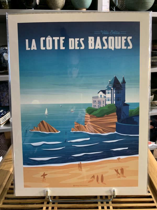 Affiche La Côte Basques 30x40 cm Papier couché Demi-mat 250g Travel Posters