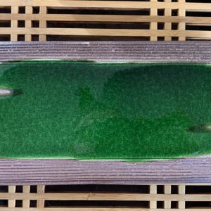 Assietteplat à sushi rectangulaire Oribe vert 26x12 cm céramique Japon