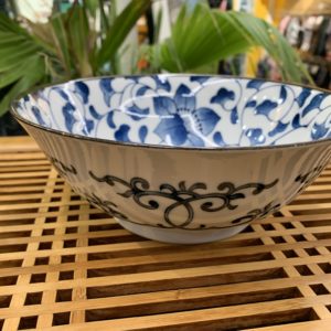 Bol à ramen Bellflower 1100ml porcelaine blanche et bleue - Tokyo design - Fabrication japonaise