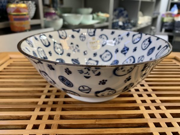 Bol à ramen kawaii lucky cat bleu 1000 ml - Tokyo Design Studio – Japon
