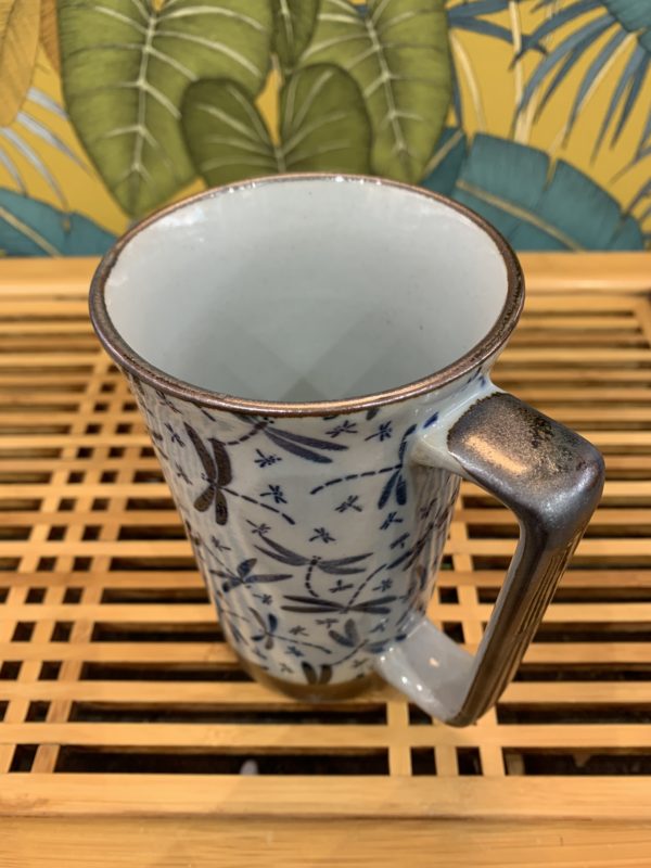 Grand mug japonais motifs libellules 475ml céramique