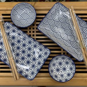 Service à sushis 6 pièces Nippon blue - Tokyo Design