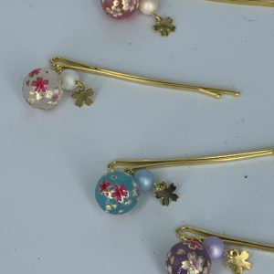 Barrette avec perle pour cheveux fabriquée au Japon - Décoration pour cheveux japonaise