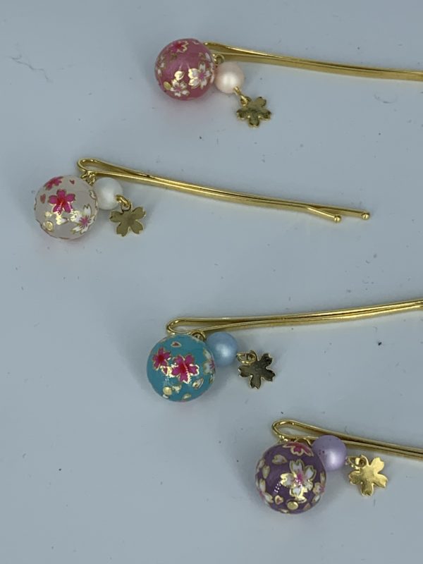 Barrette avec perle pour cheveux fabriquée au Japon - Décoration pour cheveux japonaise