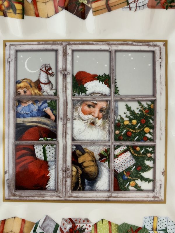 Coupe carré Père Noël Villeroy & Boch - 24x24x3,5 cm - Porcelaine prémium