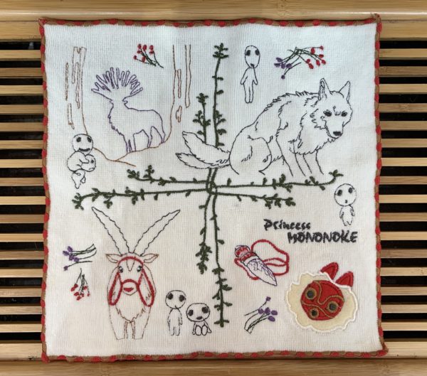 Serviette à main Princesse Mononoké - Licence Ghibli - 25x25 cm