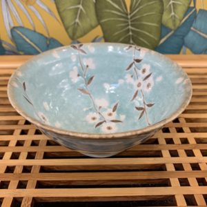Bol à riz céramique japonaise 350ml collection Sakura bleu