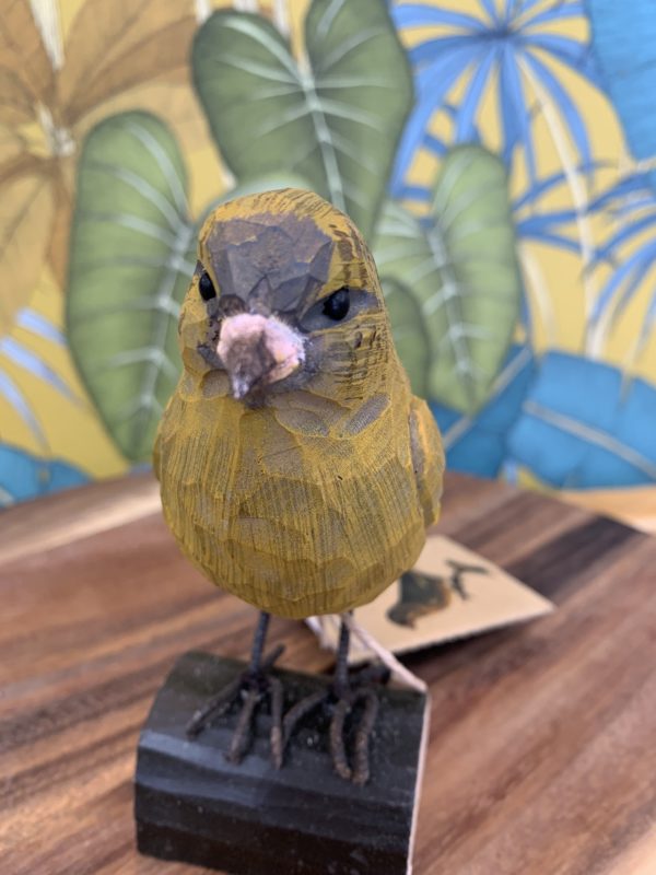 Verdier d'Europe sculpté en bois - Suède