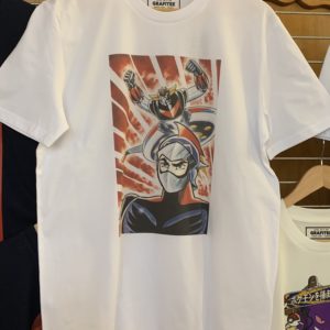 Tee-shirt Actarus & Goldorak 100% coton bio blanc impression vintage