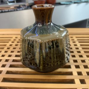 Vase soliflore noir marron fabrication artisanale au Japon