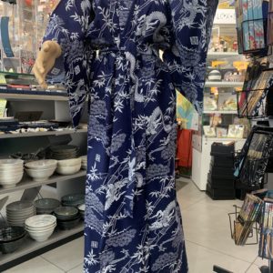 Kimono d'été - Yukata - dragon bleu 100 coton Fabrication au Japon