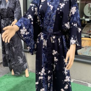 Kimono d'été ou Yukata bleu sakura - Fabrication au Japon