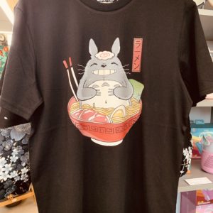 Tee-shirt Totoro ramen fun 100 coton bio noir