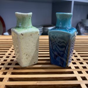 Soliflore fin céramique japonaise artisanale