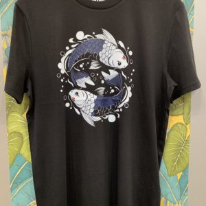 Tee-shirt koï duo noir 100 coton Bio