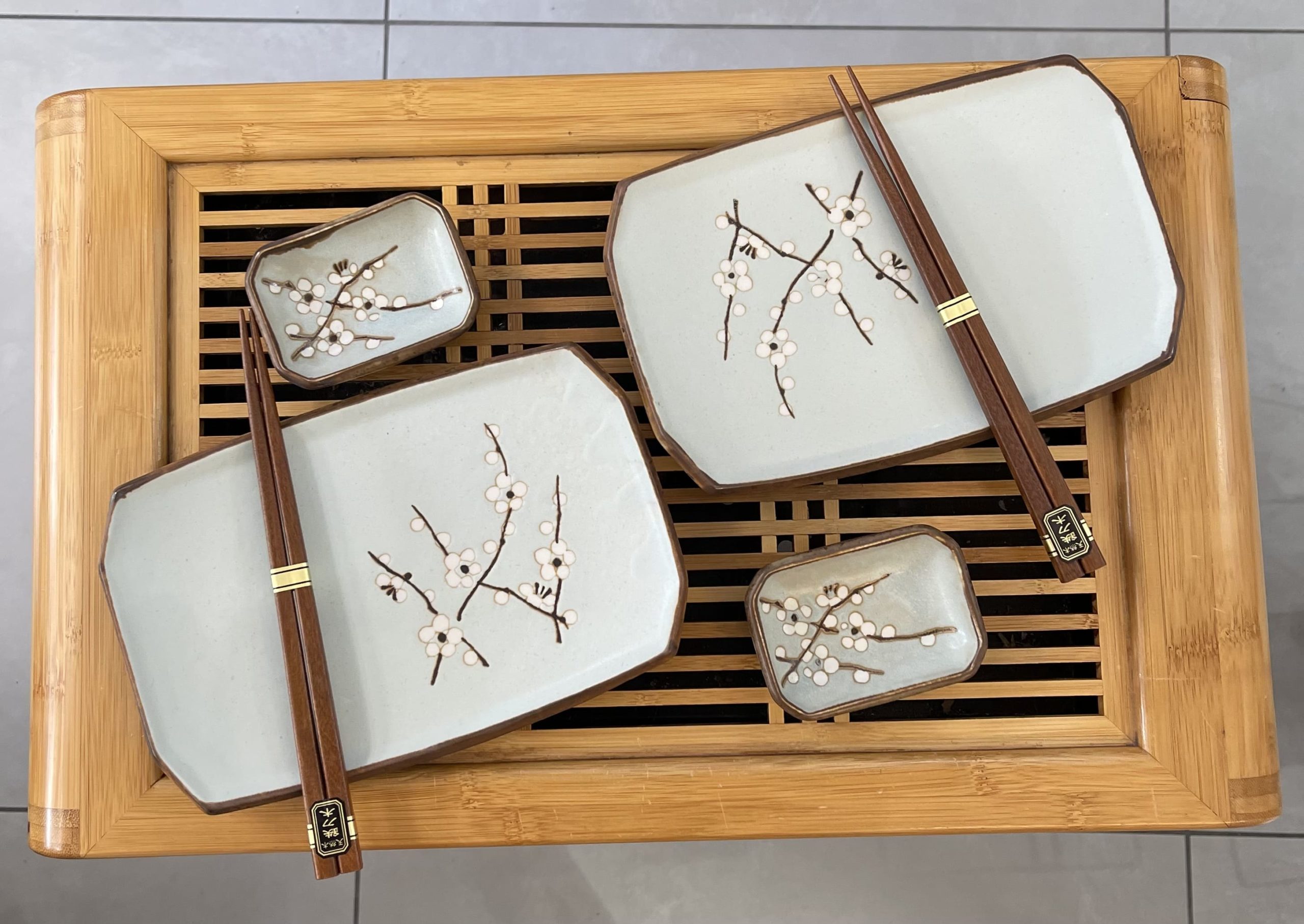 Coffret sushi 6 pièces - céramique japonaise