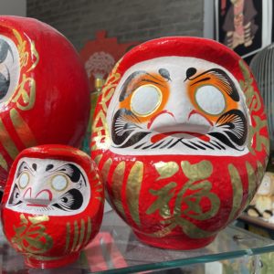 Daruma chance rouge 24 cm -traditionnel fabriqué à la main au Japon