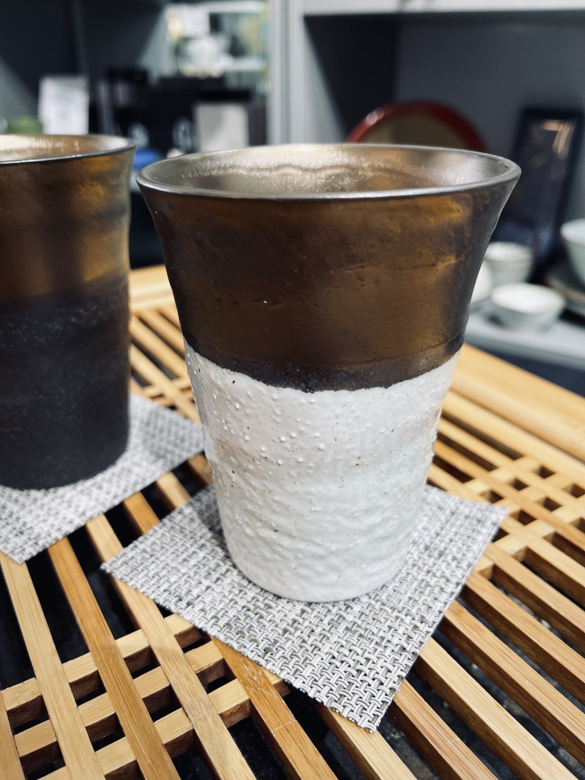 Duo tasses Kinsai 300ml porcelaine Japon artisanal