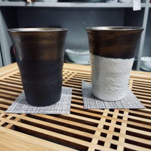 Duo tasses Kinsai 300ml porcelaine Japon artisanal