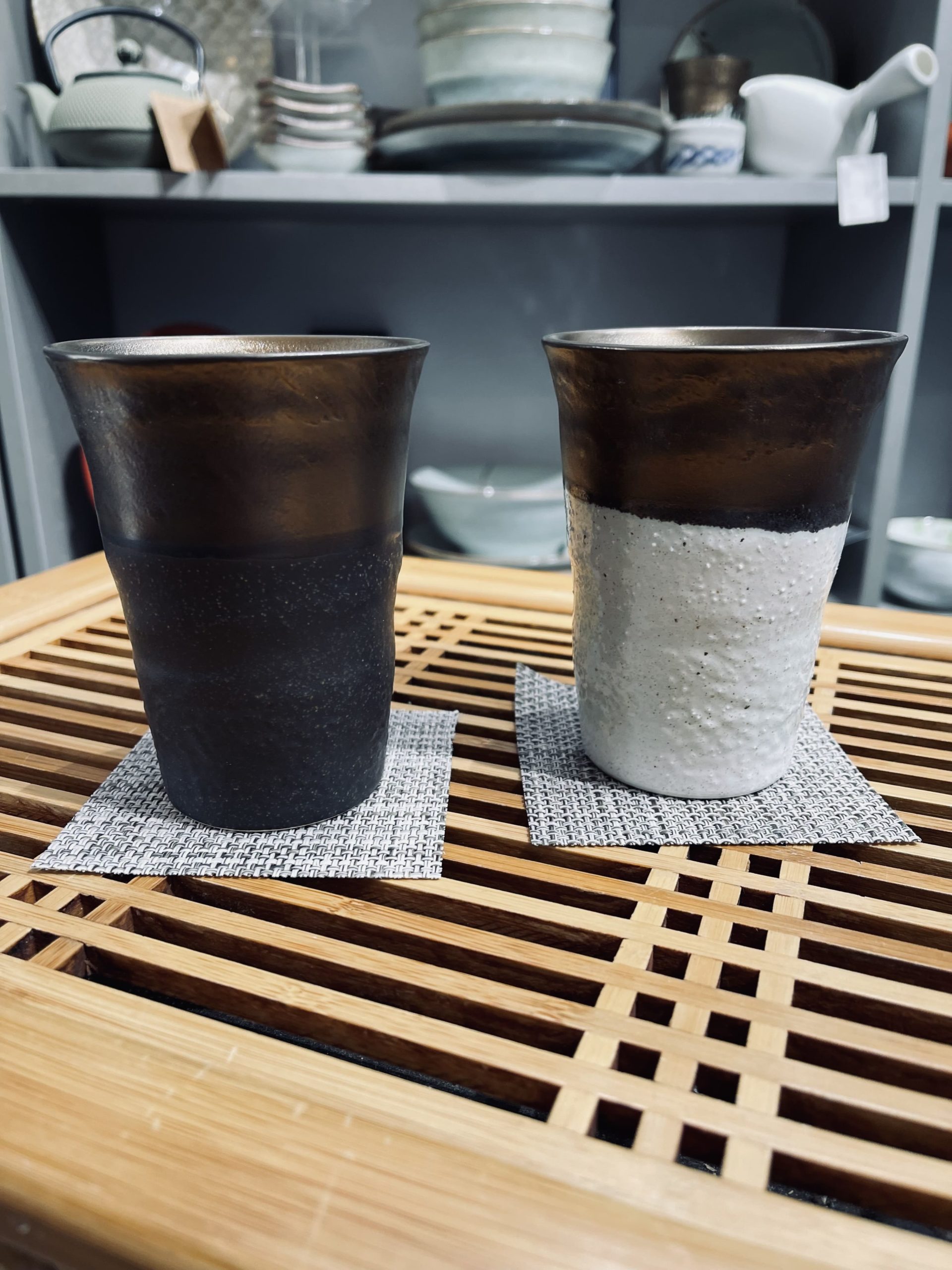 Duo tasses Kinsai 300ml porcelaine Japon artisanal