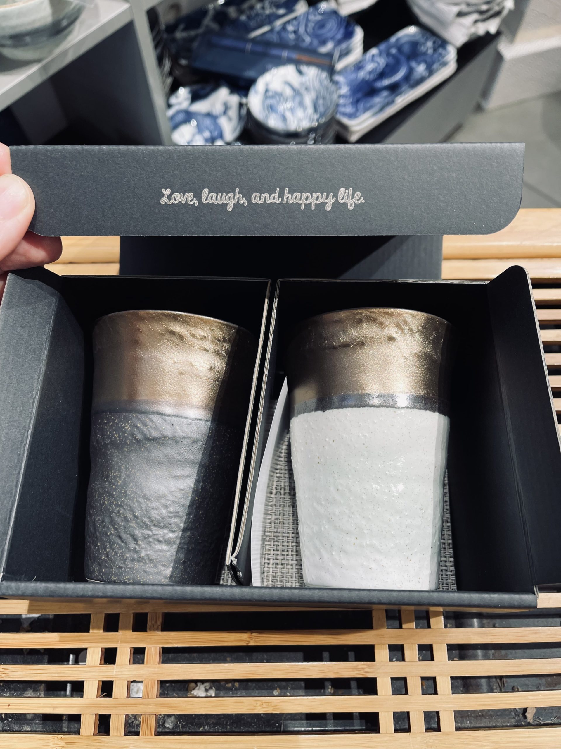 Duo tasses Kinsai 300ml porcelaine Japon artisanal