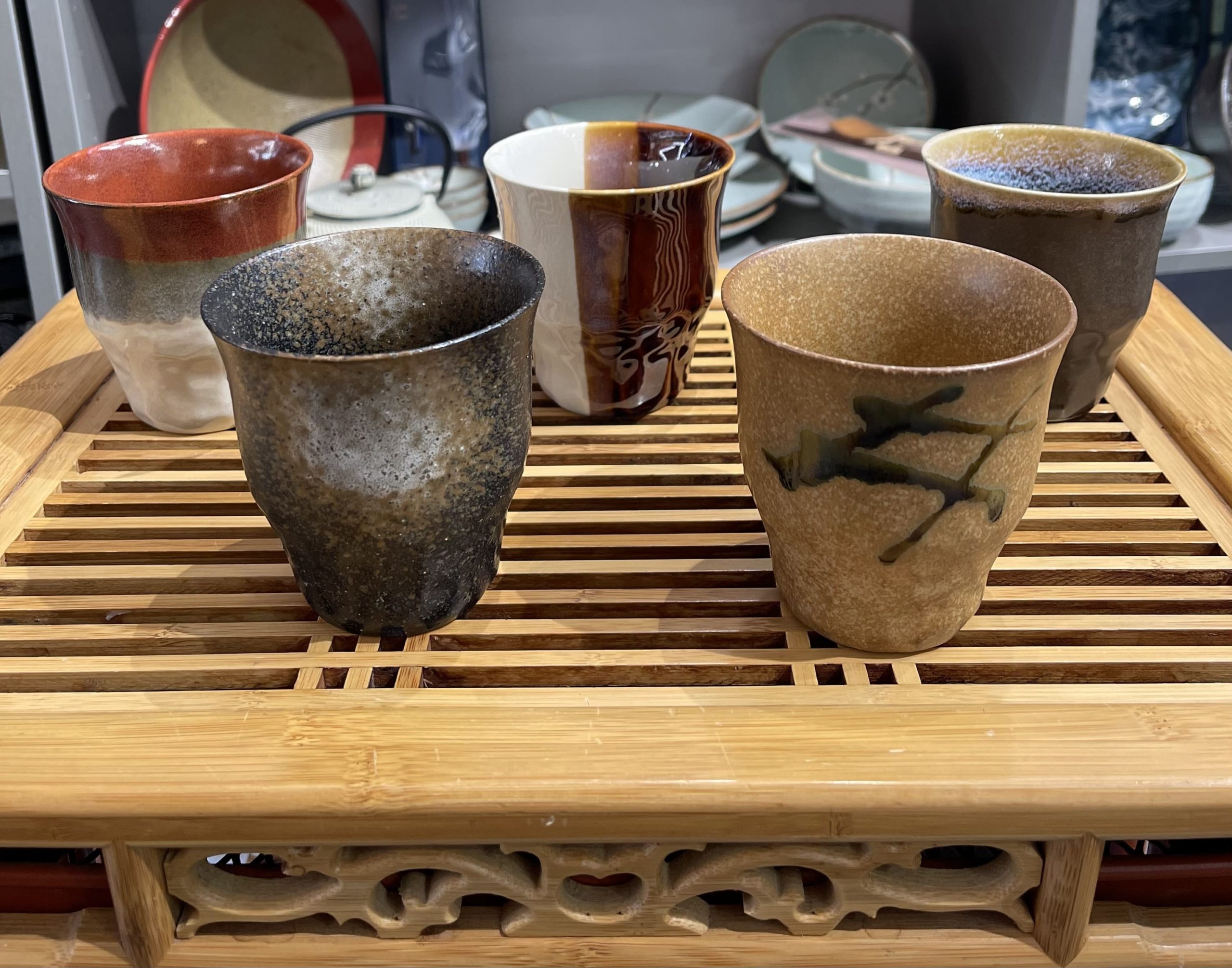 Coffret 5 tasses à thé et café Zen - Porcelaine - Fabrication au Japon