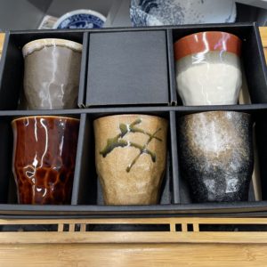 Coffret 5 tasses à thé et café Zen - Porcelaine - Fabrication au Japon
