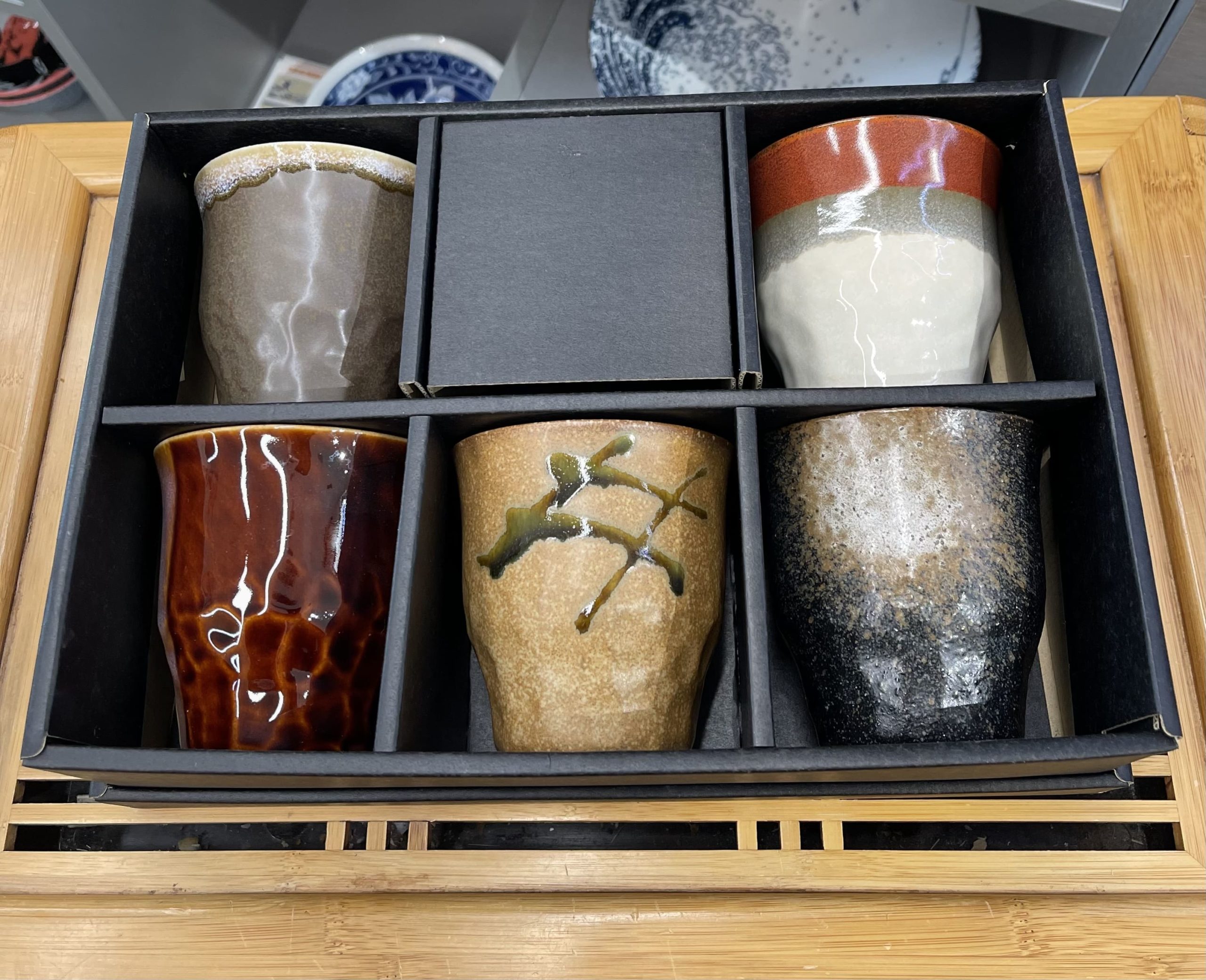 Coffret 5 tasses à thé et café Zen - Porcelaine - Fabrication au Japon
