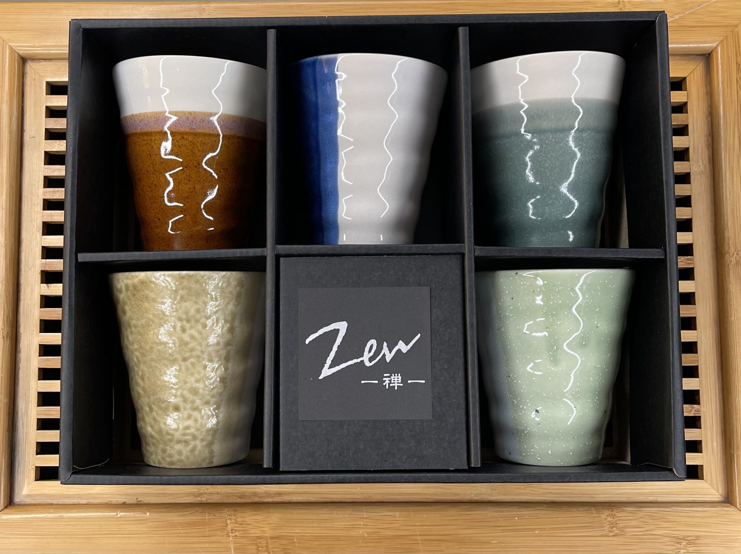 Coffret 5 tasses à thé ou café - Céramique japonaise