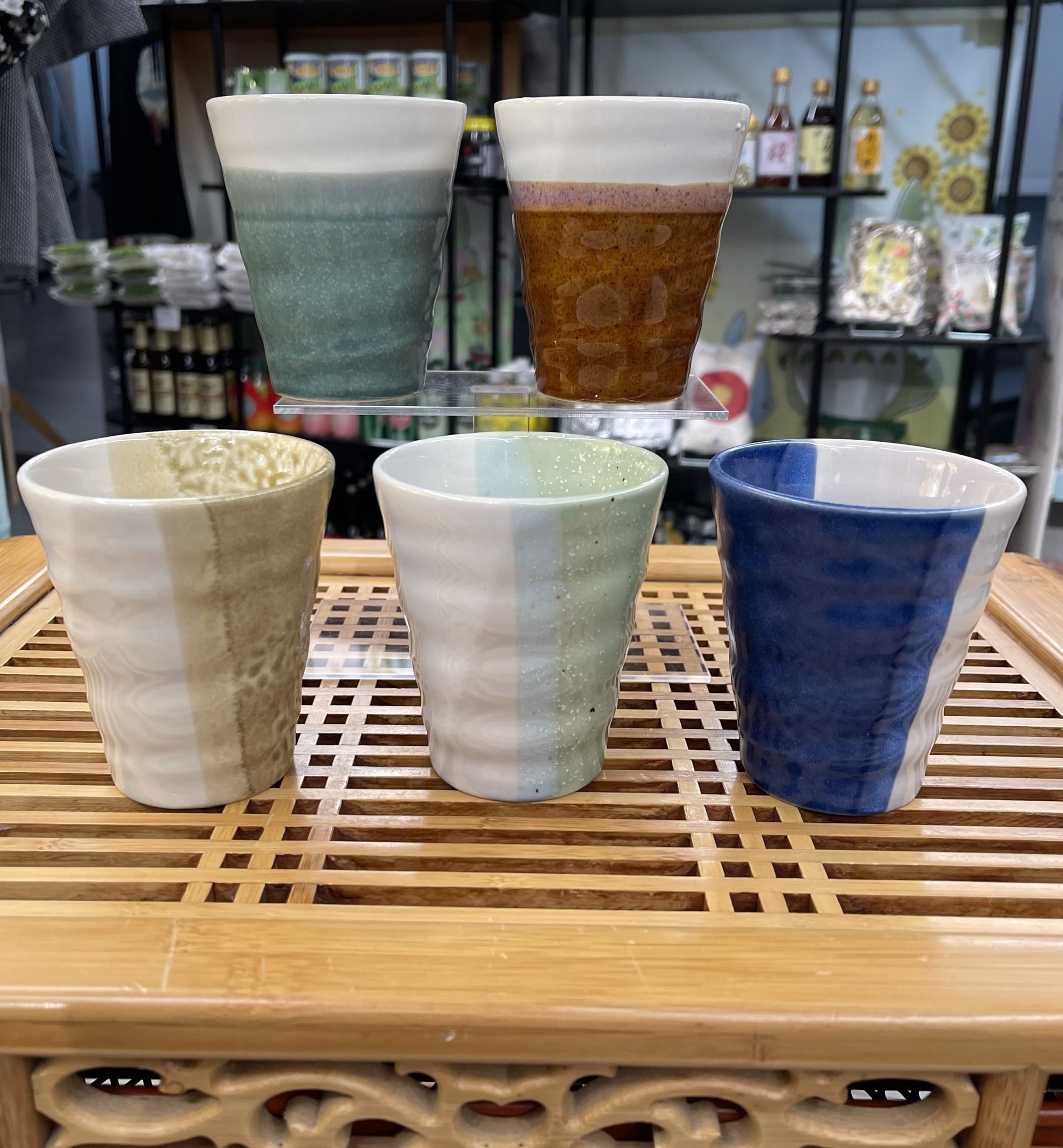 Coffret 5 tasses à thé ou café - Céramique japonaise